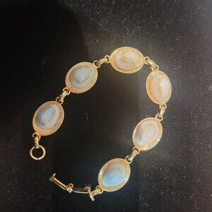 VINTAGE Chunky Gold Tone Link Bracelet | Statement Costume Jewelry